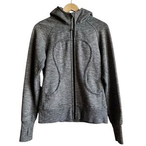 “$Lululemon Scuba Hoodie II Heathered Speckled Black Cotton Fleece